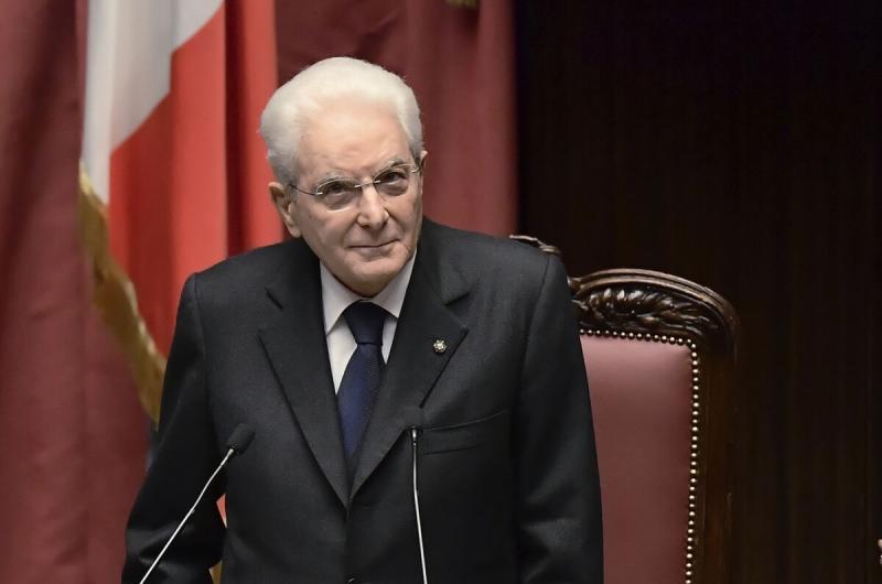 File image of Italian President Sergio Mattarella